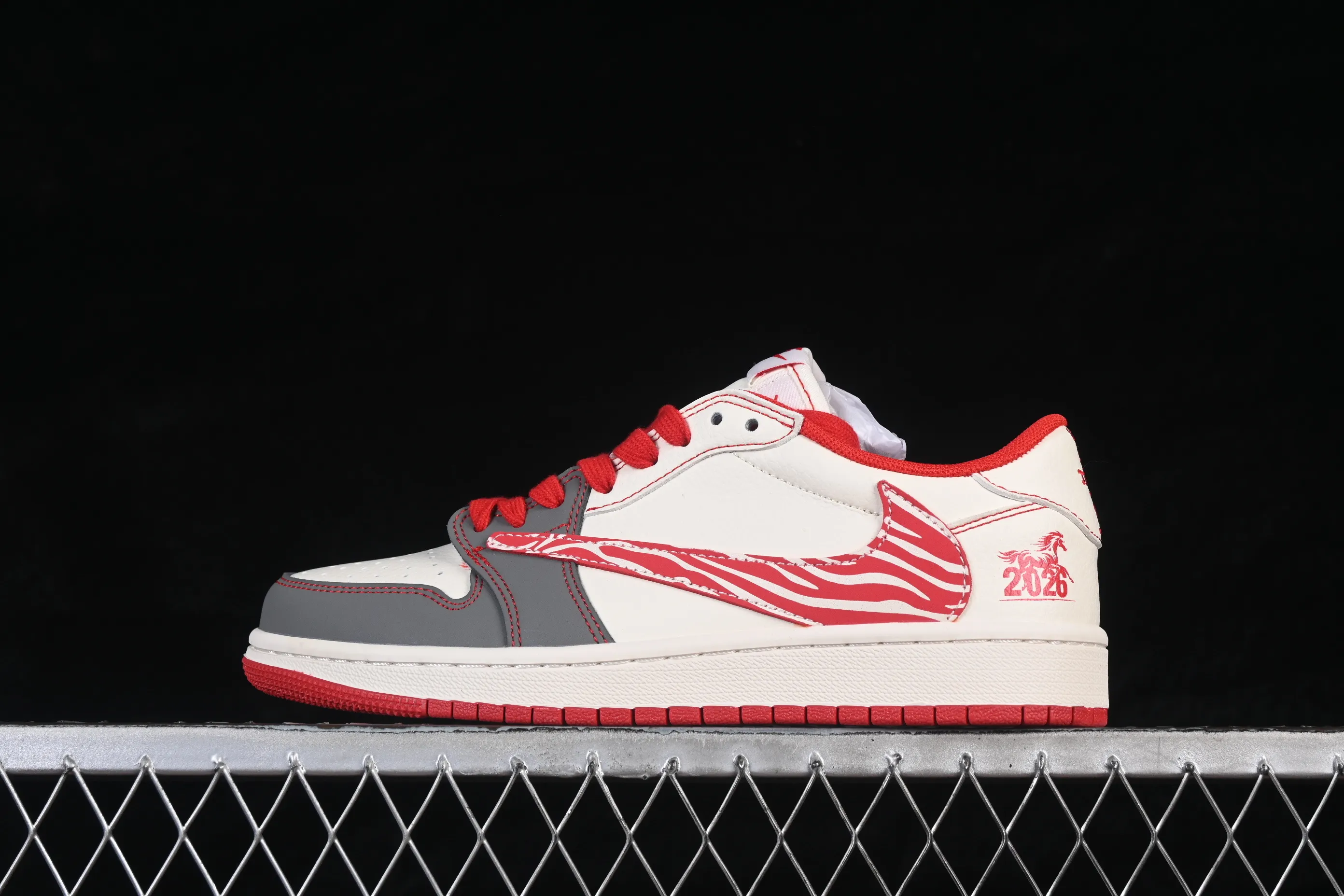 All categories Air Jordan Jordan series basketball shoes Air Jordan 1 Low High-end customized low-top sneakers Air Jordan 1 Low AJ1 Joe 1 Year of the Horse limited edition Zebra tide pattern High-end customized low-top retro basketball shoes DX5688-004